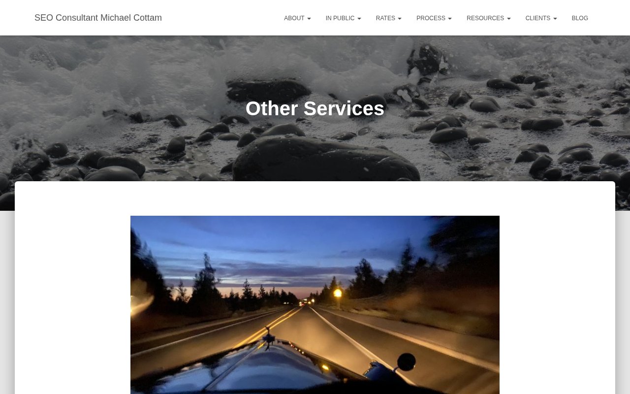 Michael Cottam Working With Michael page detailing his SEO consulting process and engagement approach