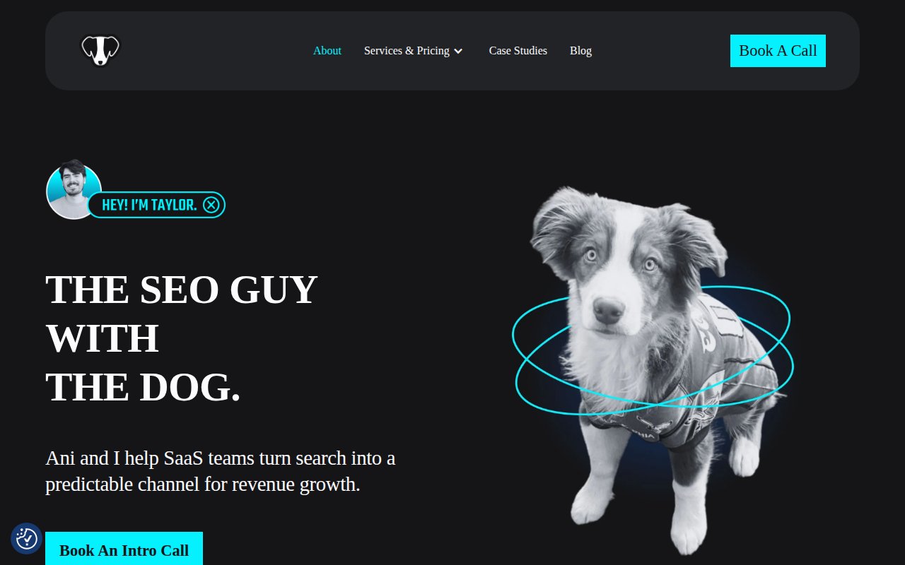 Taylor Scher about page with professional background and personal brand story