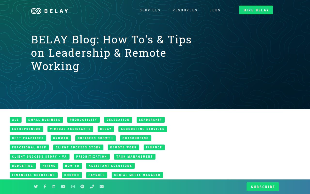 Belay blog with leadership and remote working tips